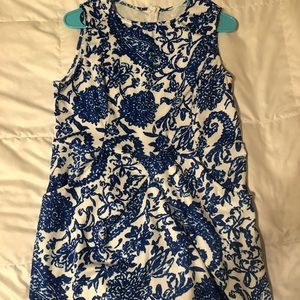 Blue and white mini dress with pockets! Size L